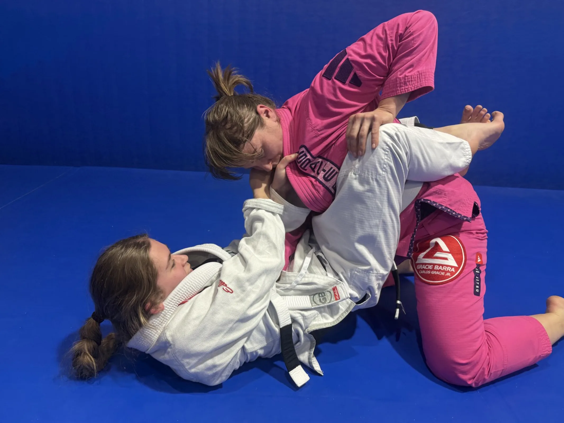 Women training Jiu-Jitsu at Gracie Barra New Lenox